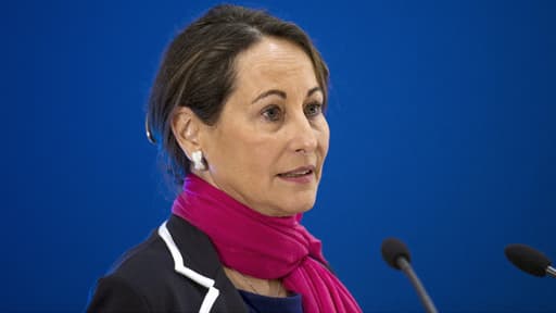 Ségolène Royal lors d'une conférence de presse sur le climat, le 14 avril à Paris.