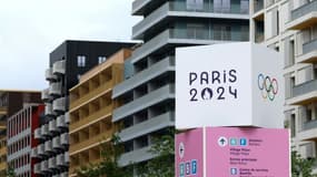 Vue du village olympique des Jeux de Paris-2024, le 2 juillet 2024 à Saint-Denis, près de Paris