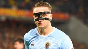 Marcin Bulka avec l'OGC Nice contre le RC Lens, à Bollaert le 16 mars 2024
