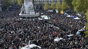 La place de la République à Paris, le 18 octobre 2020.