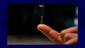 La "bière la plus petite du monde" créée par le brasseur danois Carlsberg, le 20 octobre 2025.
