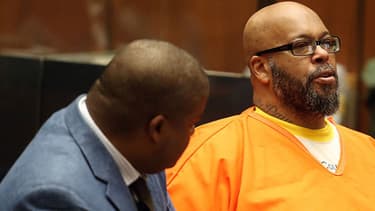 Marion "Suge" Knight et son avocat lors d'une audition en février 2016.