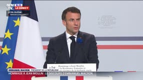 Emmanuel Macron sur Jean Moulin: "Chaque jour, les séances de tortures infligées par Klaus Barbie se faisaient plus violentes, exaspéré par un mutisme chaque jour plus héroïque"