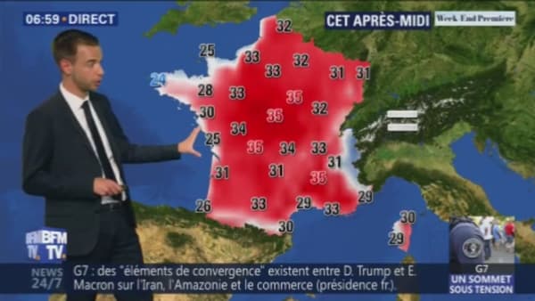 Les températures de ce dimanche après-midi Les températures de ce dimanche après-midi