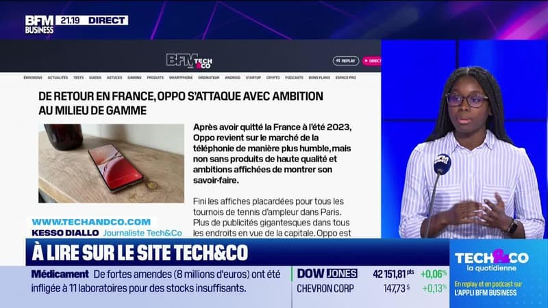 À lire sur le site Tech&Co : De retour en France, Oppo s'attaque avec ambition au milieu de gamme, par Kesso Diallo - 24/09