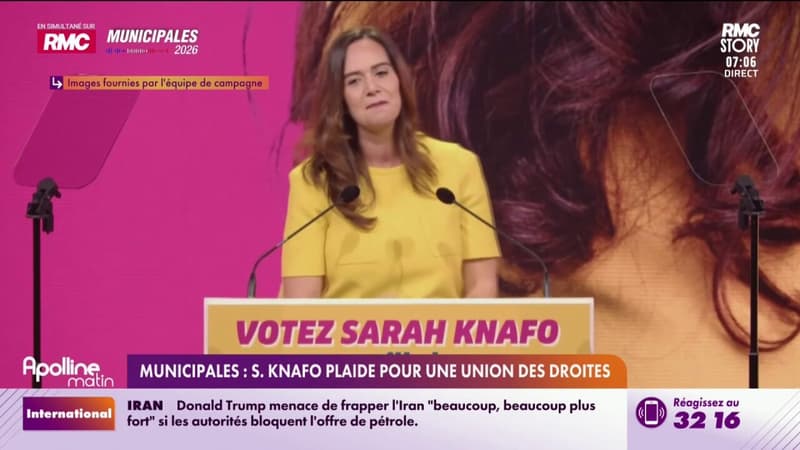 Municipales : Sarah Knafo plaide pour une union des droites