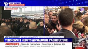 Les huées continuent alors que le président de la République échange à nouveau avec des agriculteurs