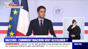 Gabriel Attal: "Nous ouvrirons 300 centres de vaccination la semaine prochaine et 500 celle d'après"
