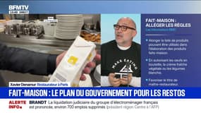 Label fait maison: Xavier Denamur, restaurateur à Paris, déplore des mesures "qui vont dans le mauvais sens" 