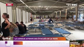 Incendies: la longue attente des évacués de La Teste