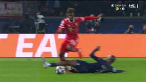 Le vilain tacle de Presnel Kimpembe sur Kingsley Coman lors de PSG-Bayern (0-1), le 14 février 2023