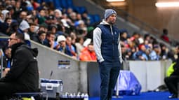 Didier Digard sur le banc du Havre face à Amiens en Coupe de France, le 21 décembre 2025.