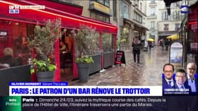 Paris: un restaurateur rénove à ses frais le trottoir devant son bar