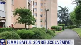 La victime a lancé son bout de papier depuis la fenêtre de son immeuble situé rue Pierre et Curie à Franconville, dans le Val-d'Oise.