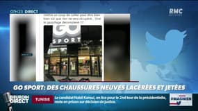 #Magnien, la chronique des réseaux sociaux : Des chaussures neuves Go Sport lacérées et jetées - 19/09