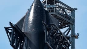 La fusée Starship de SpaceX, le 10 février 2022 près de Boca Chica, dans le sud du Texas