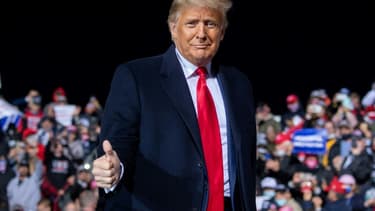 Le président américain Donald Trump participe à un meeting de campagne Make America Great Again à Johnstown, en Pennsylvanie, le 13 octobre 2020
