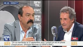 Philippe Martinez face à Jean-Jacques Bourdin en direct