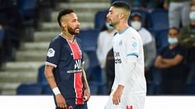 Neymar et Alvaro au Parc des Princes le 13 septembre 2020