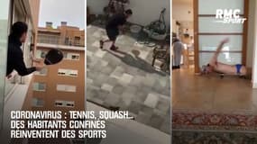 Coronavirus : Tennis, squash... Des habitants confinés réinventent des sports