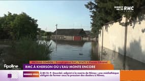 RMC à Kherson où l'eau monte encore 