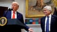 Le président américain Donald Trump, accompagné du PDG de Taiwan Semiconductor Manufacturing Company (TSMC), C.C. Wei (à droite), s'exprime dans la salle Roosevelt de la Maison Blanche le 3 mars 2025 à Washington.