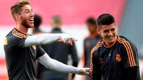Sergio Ramos et Alvaro Morata