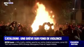 Catalogne: 4e nuit de violences alors qu'une grève générale est prévue aujourd'hui pour protester contre la condamnation des indépendantistes