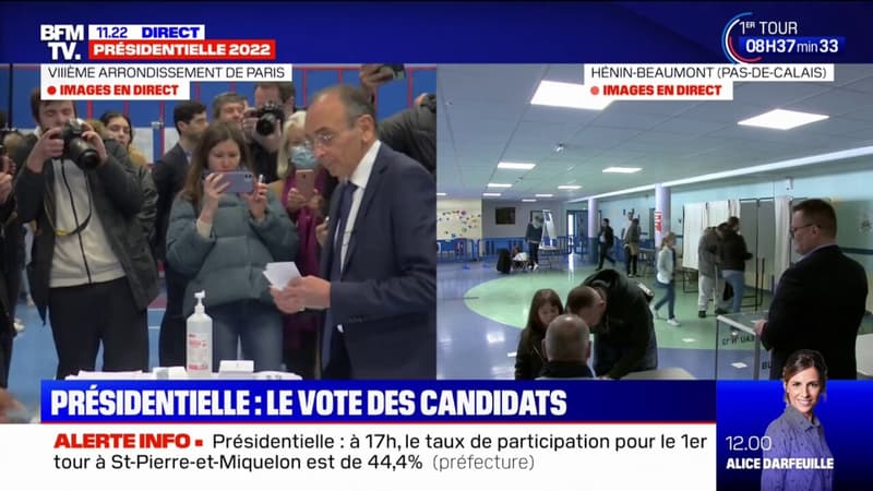 Présidentielle: Éric Zemmour vote à Paris