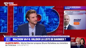 Gouvernement Barnier: "On poursuit avec ceux qui ont mis la France dans l'état dans laquelle elle est", juge Andréa Kotarac (RN)