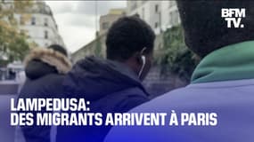  Lampedusa: des migrants arrivent à Paris 