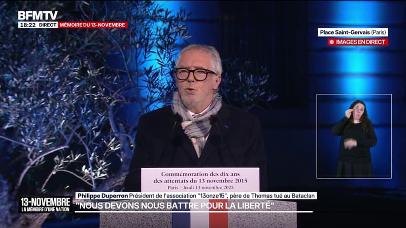 13-Novembre: Philippe Duperron (président de l'association 13onze15) "renouvelle le vSu que soit inauguré le musée mémorial des sociétés face au terrorisme"