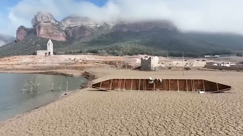 Espagne: une église réapparaît en raison de la sécheresse en Catalogne