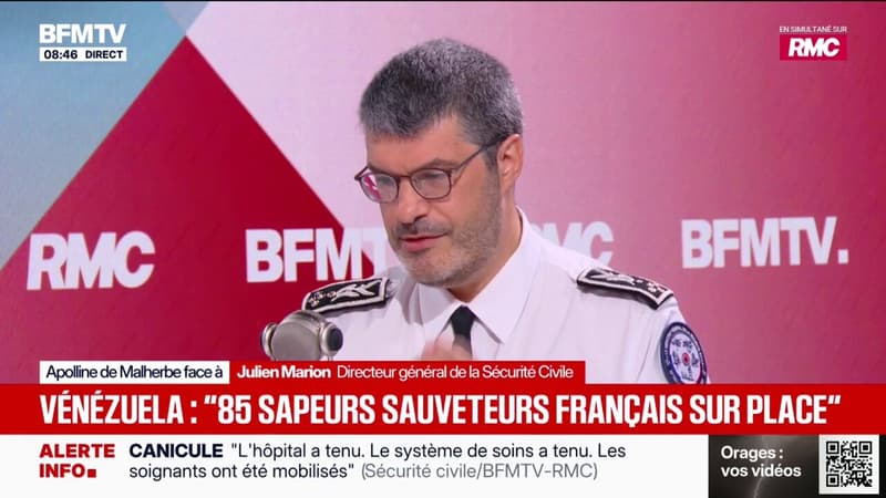 Séismes au Venezuela: "85 sapeurs-sauveteurs" ont été déployés sur place, déclare Julien Marion, directeur général de la Sécurité civile