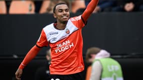 Eli Junior Kroupi lors du match de Ligue 1 entre Lorient et Metz - le 26/11/2023