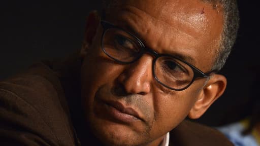 Abderrahmane Sissako lors de la conférence de presse de présentation de son film "Timbuktu", le 15 mai 2014.