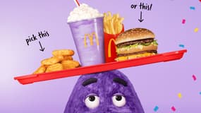 Le milk-shake "Grimace", proposé par McDonald's au mois de juin 2023