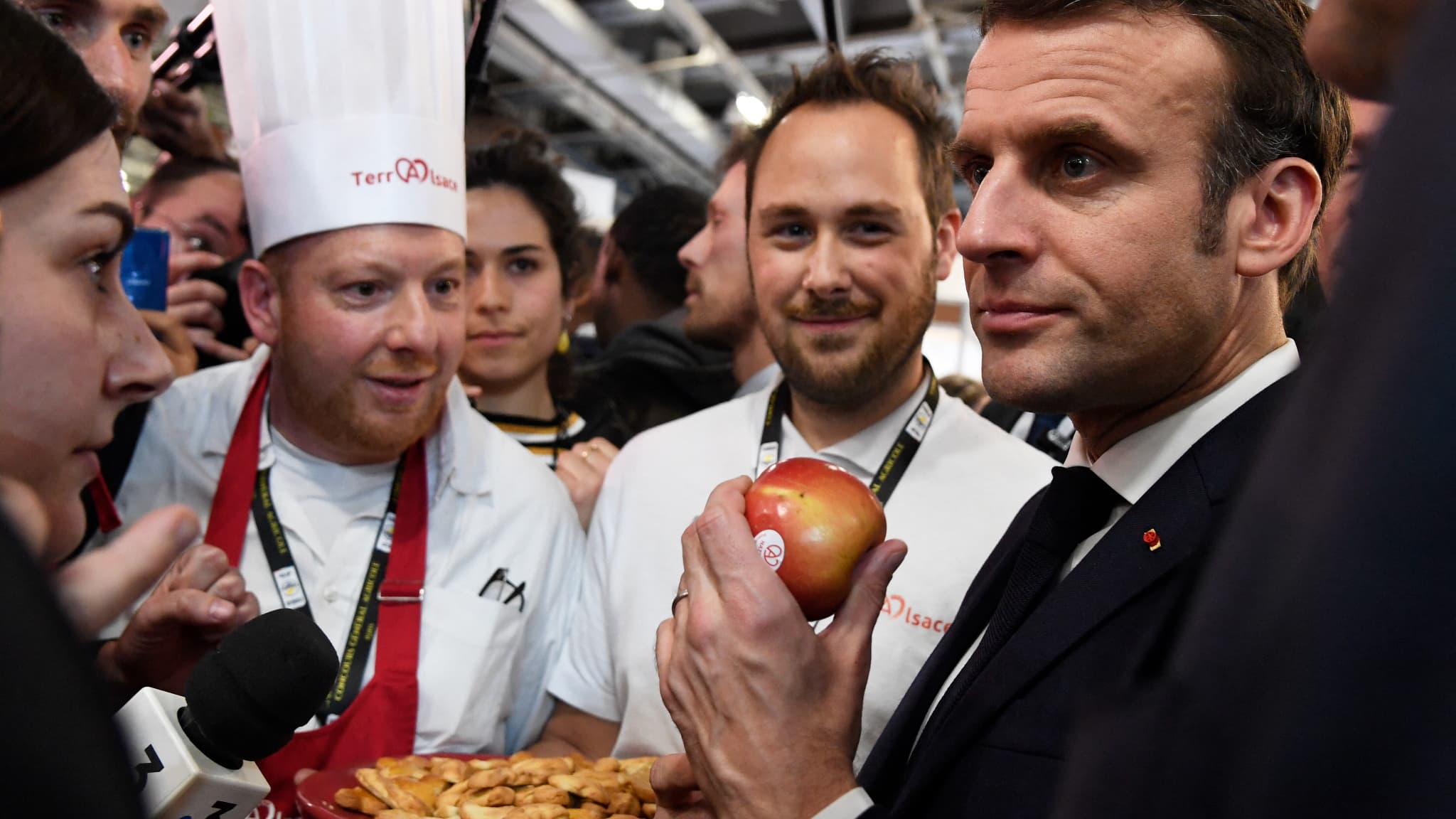 Emmanuel Macron au salon de l'agriculture le 22 février 2020