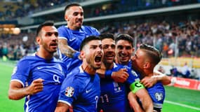 L'équipe de la Grèce lors de sa victoire face à l'Irlande en qualifications de l'Euro 2024, le 16 juin 2023.