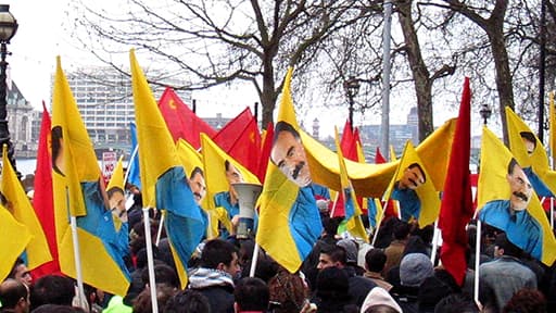 Des manifestants du PKK à Londres en 2003