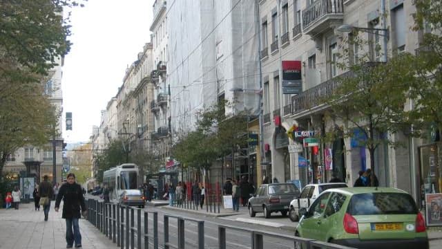 La rue Charles de Gaulle, à Saint-Etienne