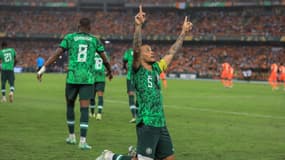 William Troost-Ekong après son but face à la Côte d'Ivoire en finale de la CAN, le 11 février 2024.