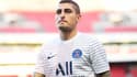 Marco Verratti avec le maillot d'entraînement du PSG