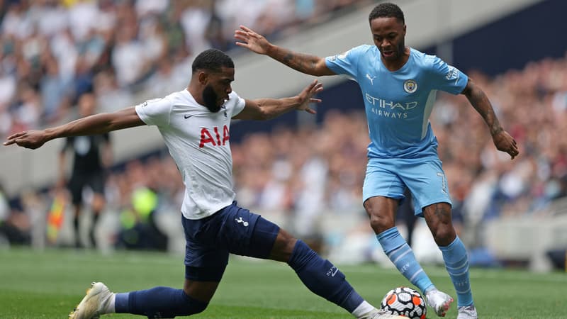 Duel entre Tanganga et Sterling lors de Tottenham-City