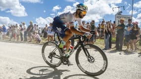 Le Français Anthony Turgis de l'équipe TotalEnergies pendant le Tour de France, le 7 juillet 2024