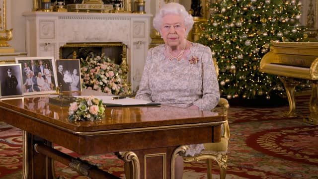 La reine Elizabeth II lors de son allocution de Noël