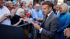 Emmanuel Macron à Semur-en-Auxois le 15 septembre 2023 