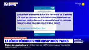 Colère des agriculteurs: la région débloque 5 millions d'euros d'aides