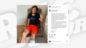 Le tennisman Arthur Reymond lors de sa convalescence