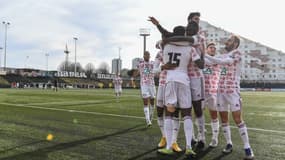 Les joueurs du Red Star au Stade Bauer, le 20 février 2021